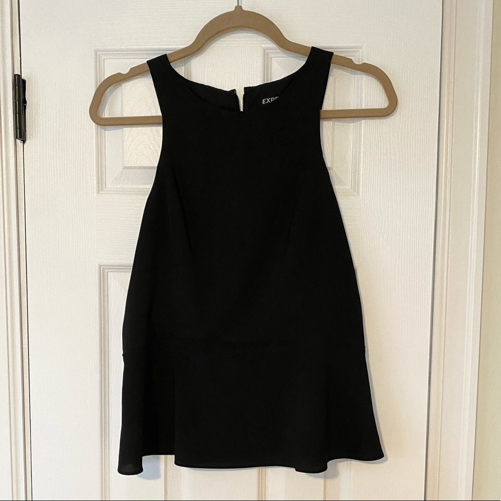 Express Black Peplum Shirt, Size M